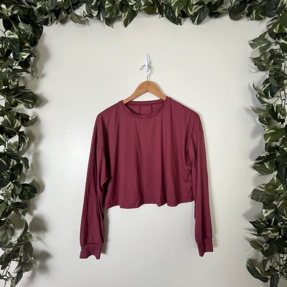 Lululemon Athletic Muscle Love Long Sleeve Shirt Mulled Wine Women’s Sz 4/6 - Picture 1 of 6